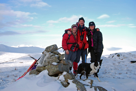 Angie, Rod and Eve (+Sally) on Glas Bheinn